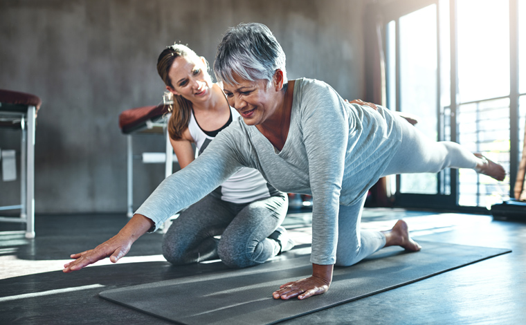 woman doing yoga