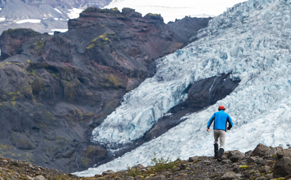 man in mountains