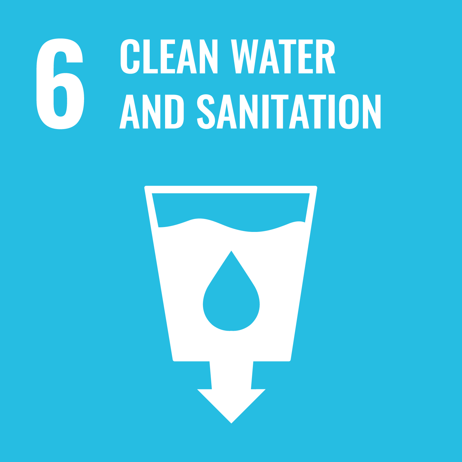 SDG icon clean water and sanitation