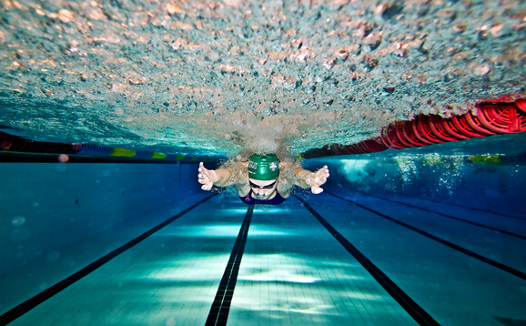 Swimmer in pool