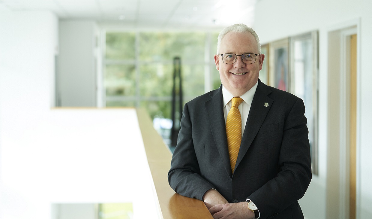 Professor Sir Gerry McCormac in the Cottrell Building