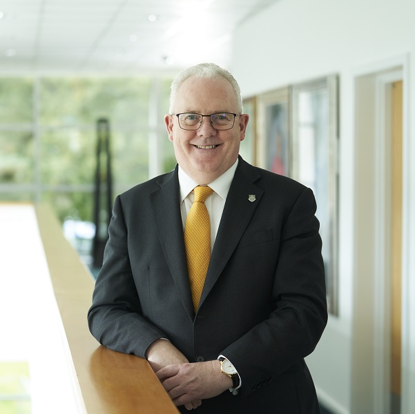 Professor Sir Gerry McCormac in the Cottrell Building